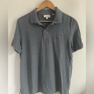 Lacoste Men’s Gray Polo Shirt Size Large Slim Fit